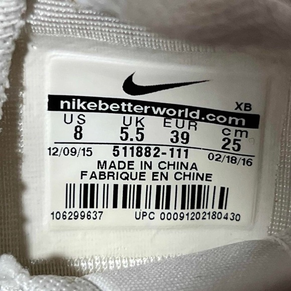 Nike Roshe Run Shoes Size 8 Women US Sneakers 511882-111 Unisex Running Athletic - Picture 7 of 8